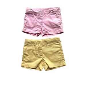 Little English Girls Mini Short Bundle - Light Pink & Yellow Cotton Size 3T/ 4